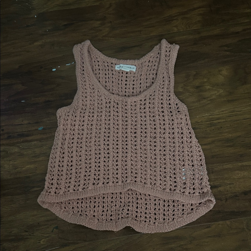 Aeropostale Knit Crop Top - Dusty Pink